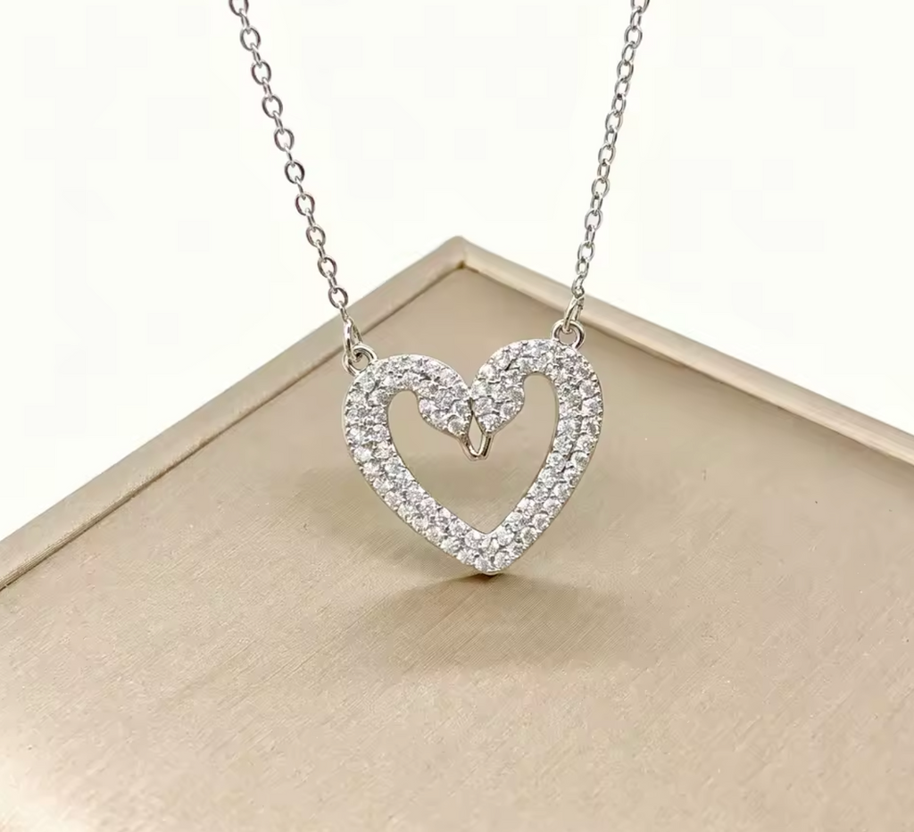 Heart-Shaped Swan Necklace for Women