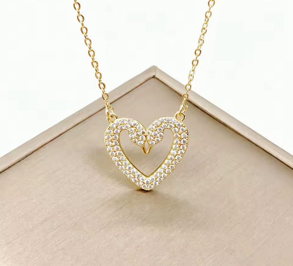Heart-Shaped Swan Necklace for Women