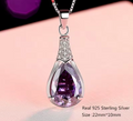 925 Sterling Silver Luxury Amethyst Pendant Necklace