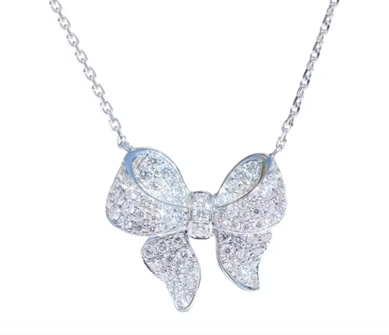 Huitan Bright Bow Pendant Necklace for Women